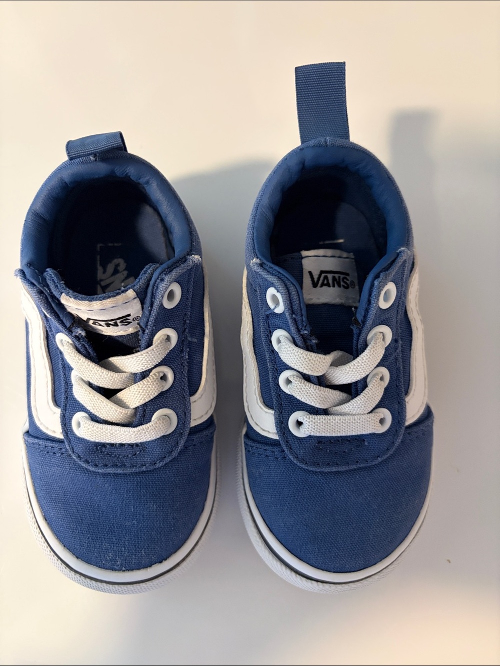 Vans Navy and White Toddler Canvas Sneakers